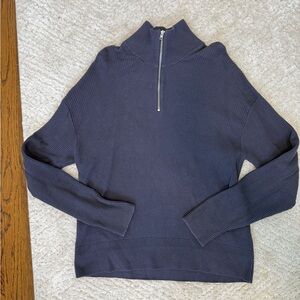 Men's Abercrombie & Fitch Navy Half-Zip Sweater
